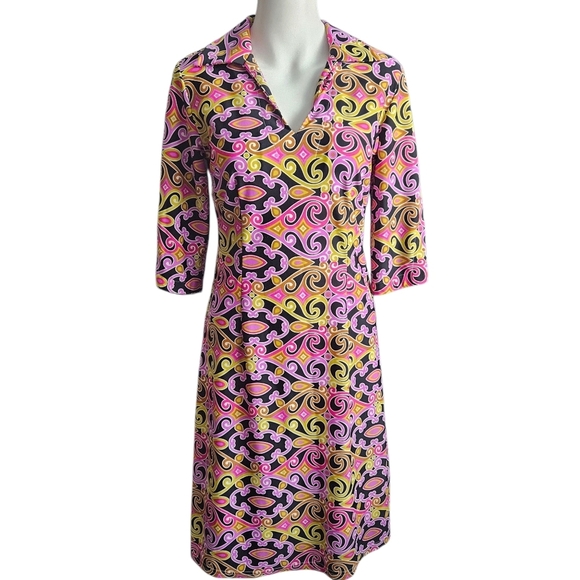 Jude Connally Printed Michelle Dress Small - Picture 1 of 10